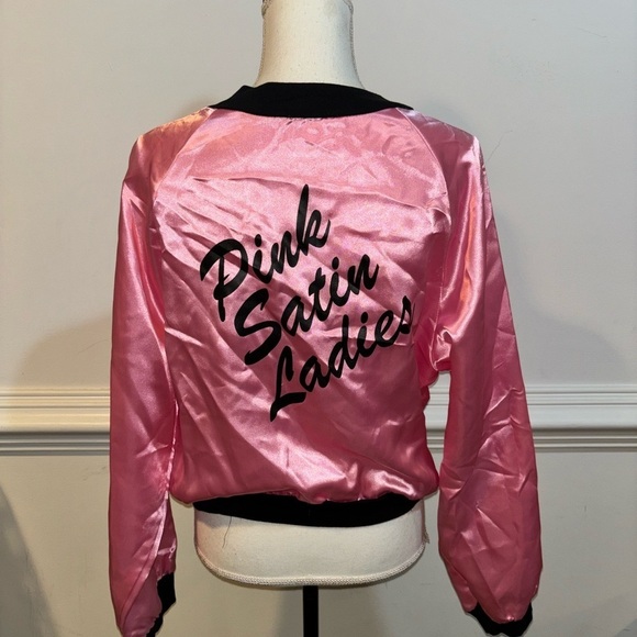 Pink Satin Ladies Jacket, sz L - Picture 1 of 4